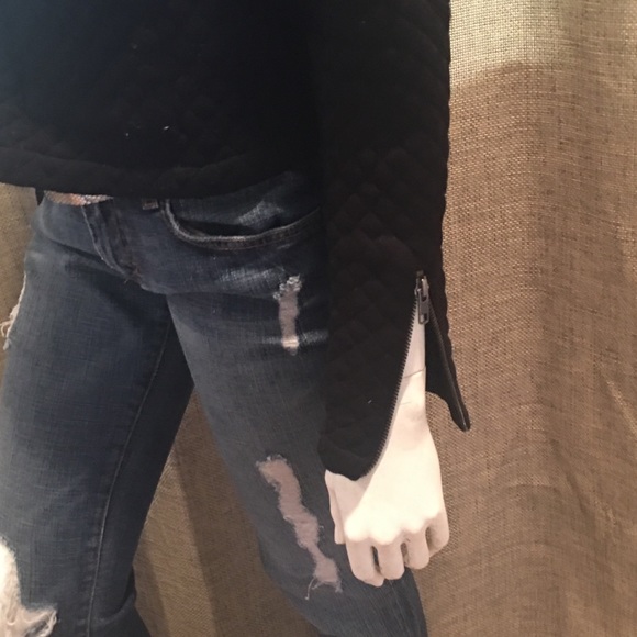 Quilted beaded black jacket - Picture 4 of 5